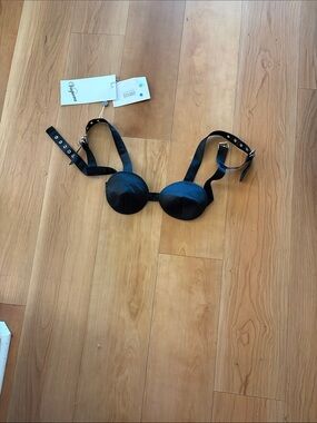 Vaquera NYC Black Strap Cone Bra with Adjustable Buckles -